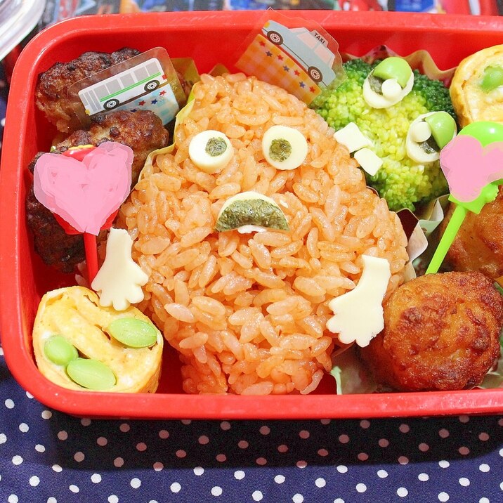 寝坊しても大丈夫！ガチャピン＆ムックの簡単キャラ弁